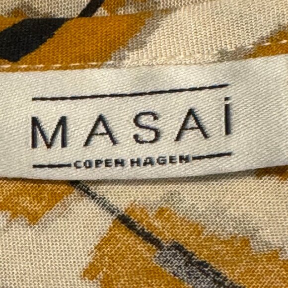 Like new MASAI Abstract Pattern Loose Fitting V-Neck Top Size XL - Picture 4 of 10